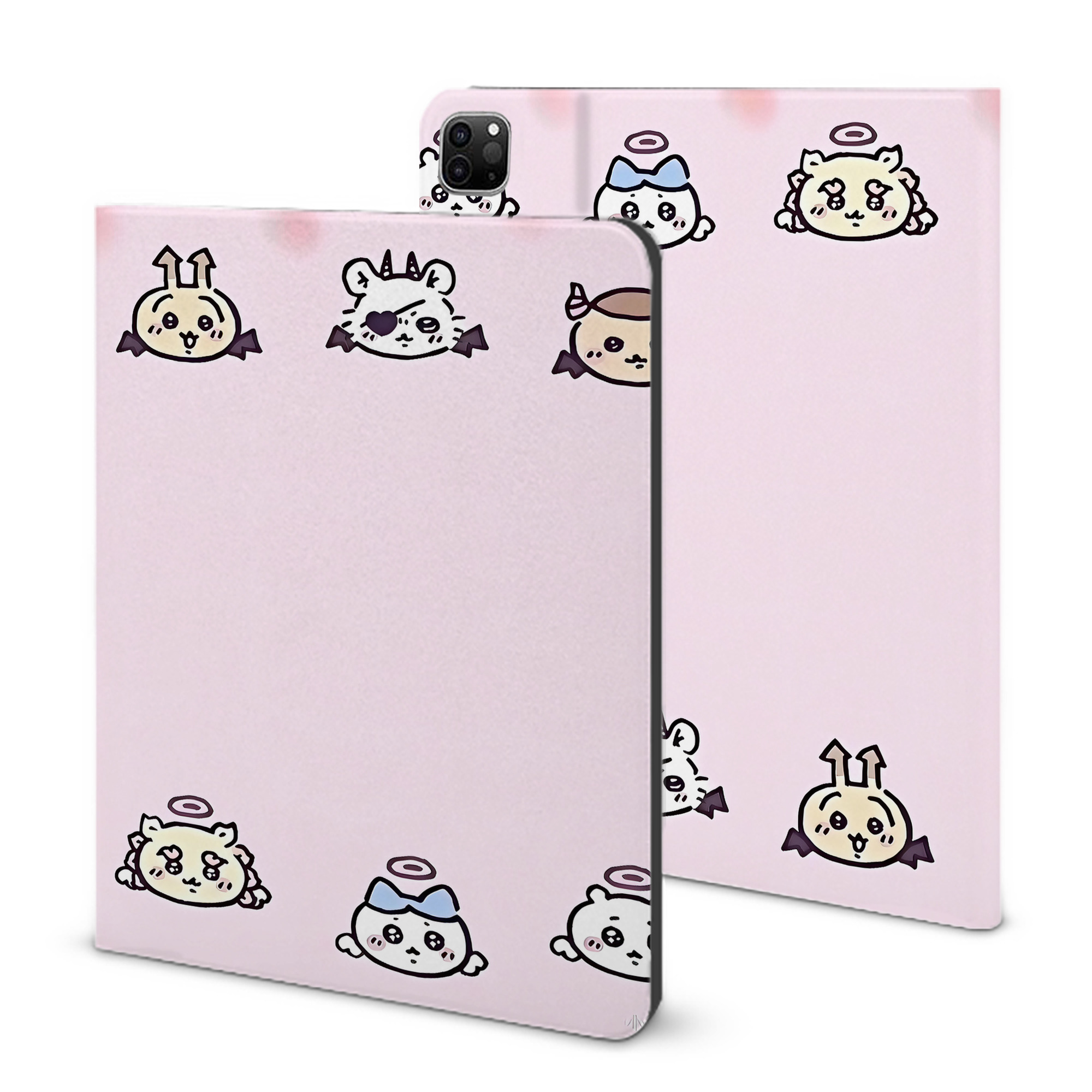 （画像用） ちいかわ Chii-kawa IPad ケース ブック型 PUレザー TPU 耐衝撃 軽量 薄型 ペン収納なし 全面保護 IPad 各モデル対応